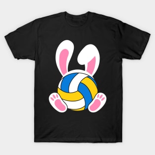 Volleyball Easter bunny with rabbit ears bunny feet T-Shirt